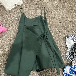 Green wrap Dress
